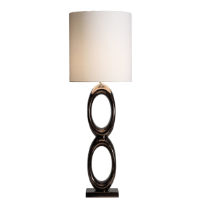 Stout verlichting - Tafellamp dubbel Ovaal Daytona Roze Bronze Glans