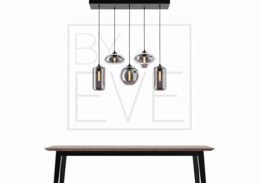 By Eve - Hanglamp 5 bulbs A Metallic Smoke
