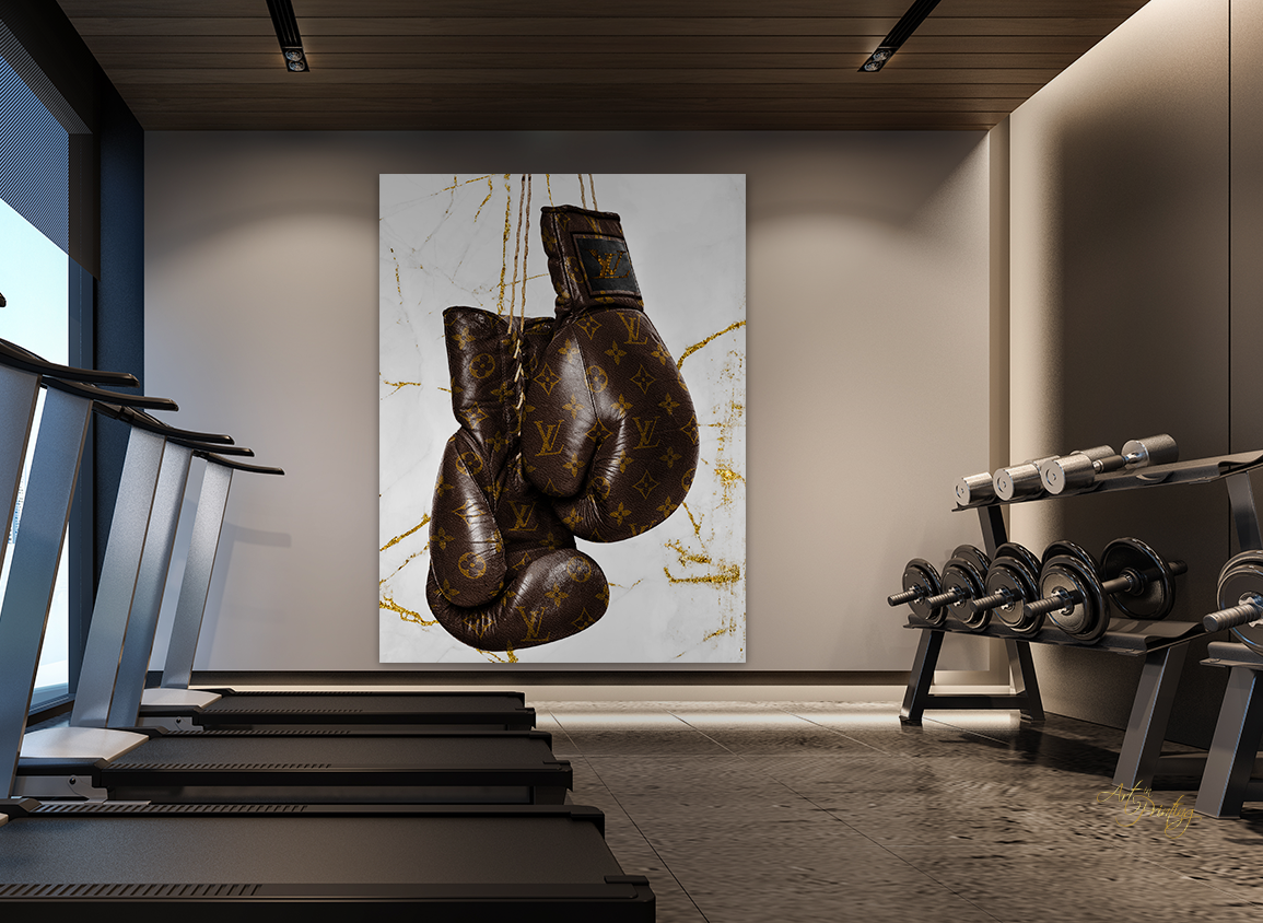 Art Stray-Nos - Boxing gloves frame Vintage Louis Vuitton. - Catawiki