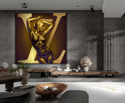 Angela Gomes Art - Louis Vuitton Golden Women - Afbeelding 3