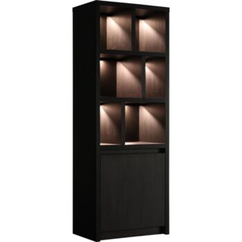 CHIQUE Concept - Milano vakkenkast - 1 deur - 6 vakken - led verlichting