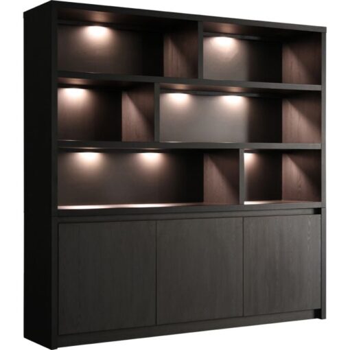 CHIQUE Concept - Vakkenkast Milano 3 deurs - 6 open vak - led