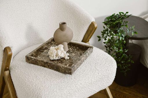 Mooisa - Marmer dienblad tray 30x30cm bruin - Afbeelding 3