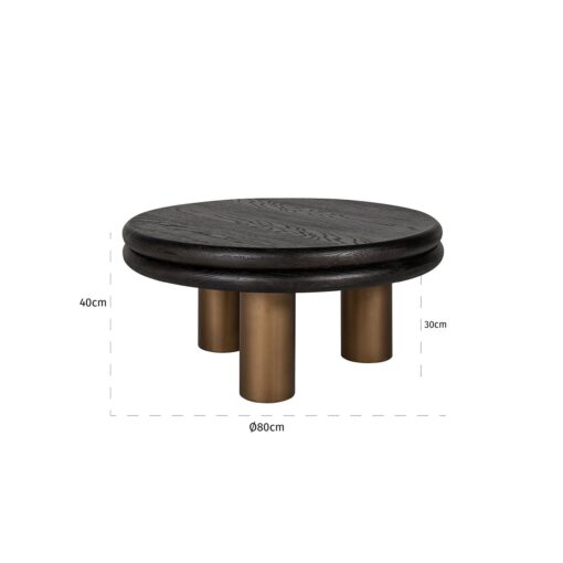 - Salontafel Macaron (Black rustic)
