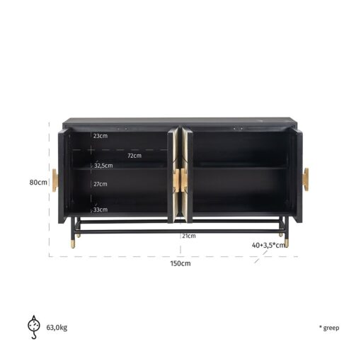 - Dressoir Novas 4-deuren