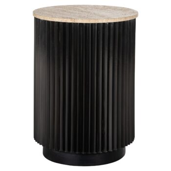 - Bijzettafel Hampton dark brown 45Ø