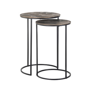 - Bijzettafel Tulum brushed gold (Set of 2)