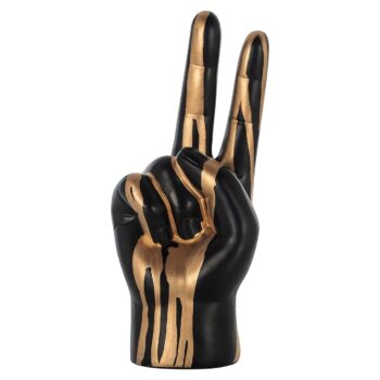 - Decoratief object Peace black/gold