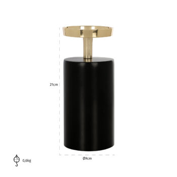 - Kandelaar Caya klein (Black/gold)