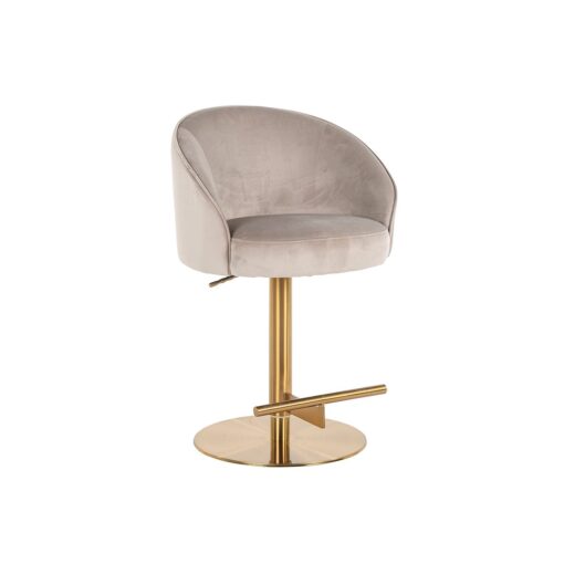 - Barstoel Zabi khaki velvet swivel