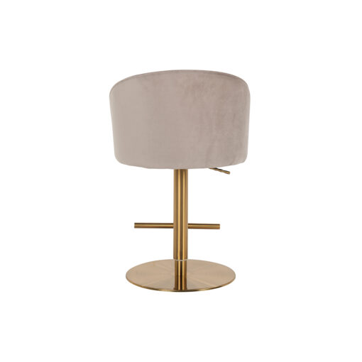 - Barstoel Zabi khaki velvet swivel