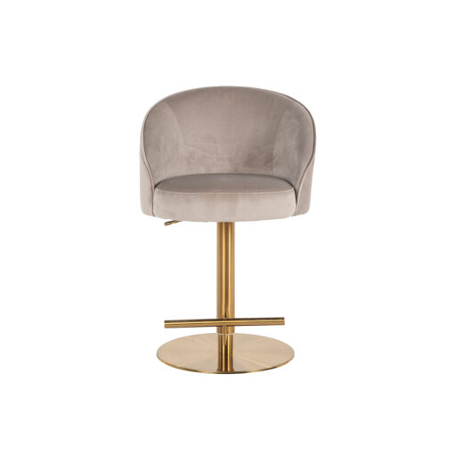 - Barstoel Zabi khaki velvet swivel