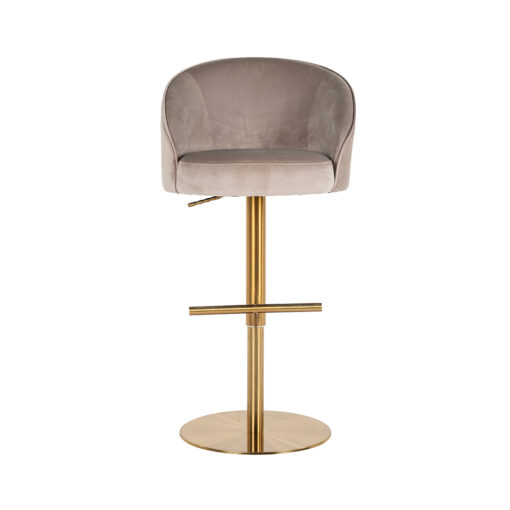 - Barstoel Zabi khaki velvet swivel