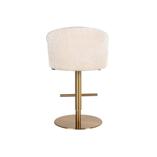 - Barstoel Zabi white chenille swivel