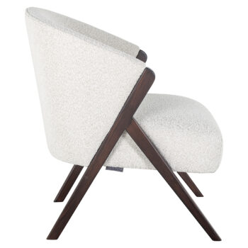 - Lounge stoel Mia white bouclé