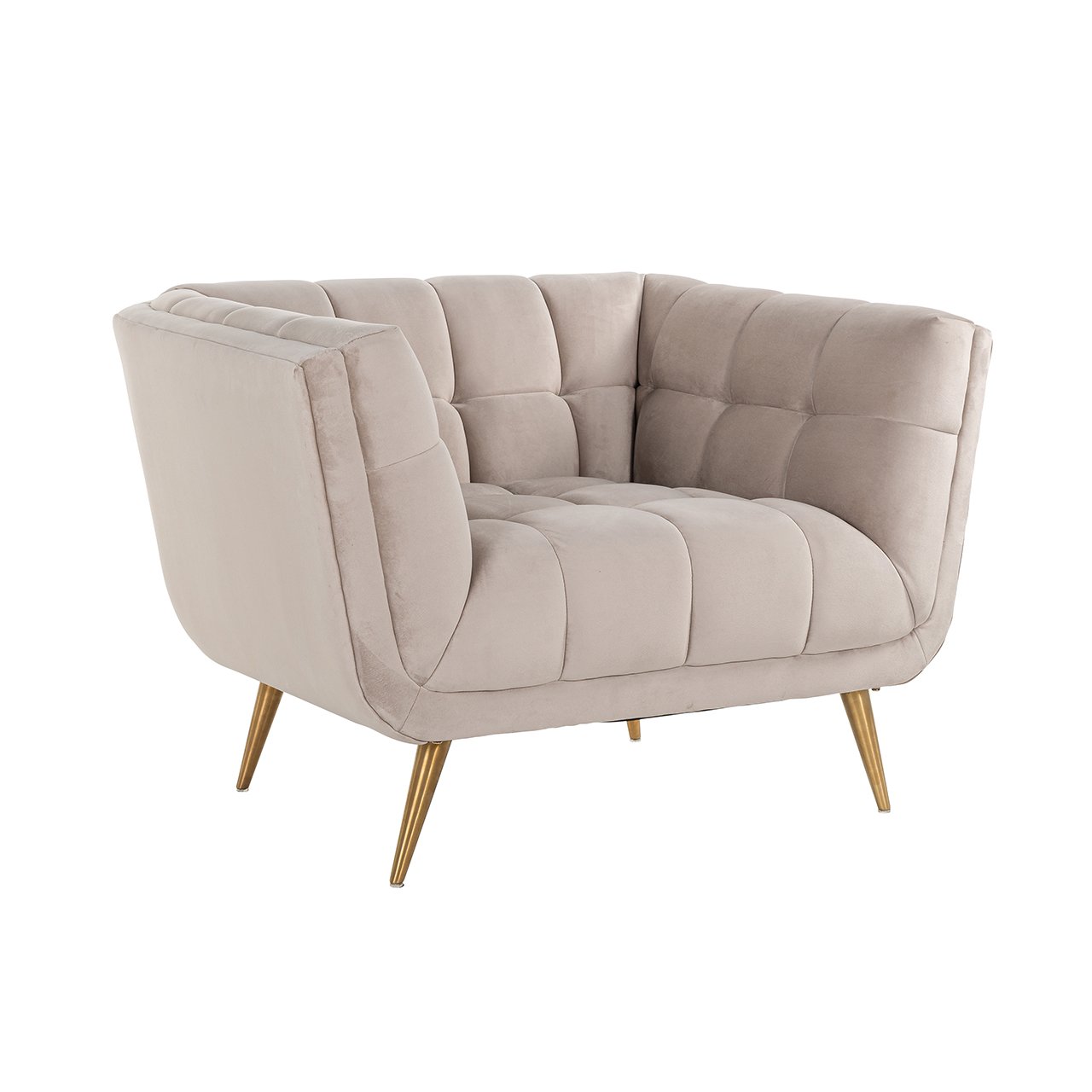 - Lounge stoel Huxley khaki velvet