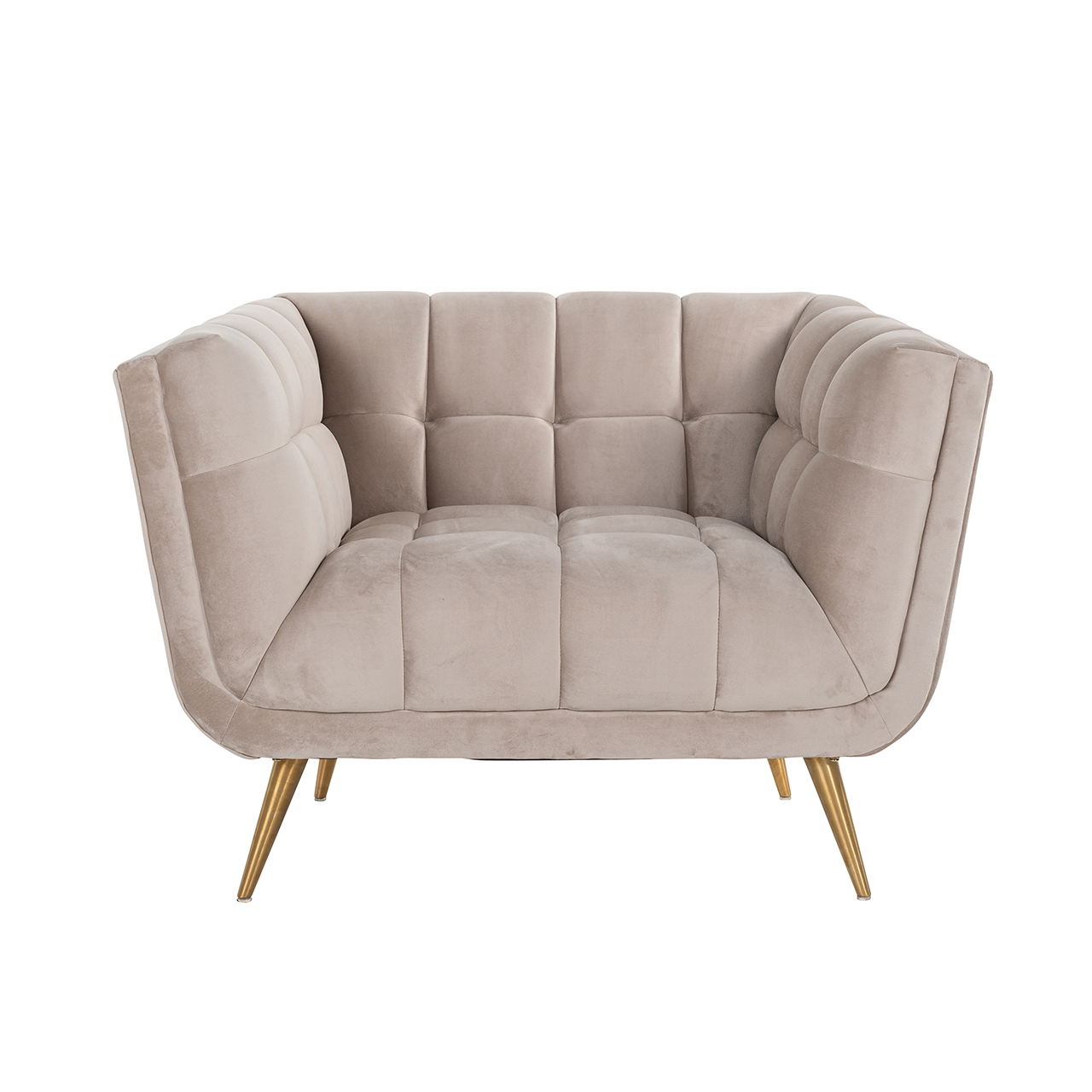 - Lounge stoel Huxley khaki velvet