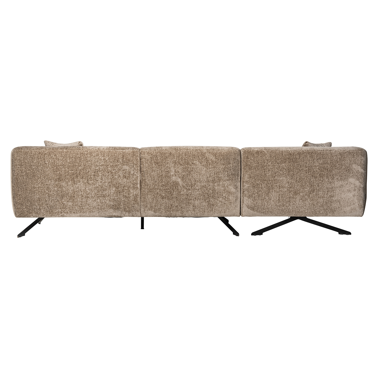 - Bank Donovan taupe chenille 3-seater + lounge left