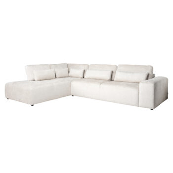 - Bank Lund cream fusion 3-seater + ottoman left