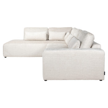 - Bank Lund 3-zits + ottoman links cream fusion (Fusion cream 02)