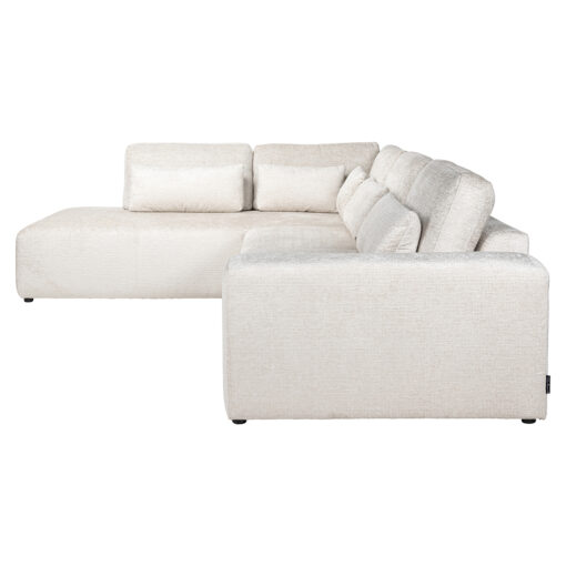 - Bank Lund 3-zits + ottoman links cream fusion (Fusion cream 02)