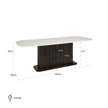 - Eettafel Mayfield 230 (Brown)