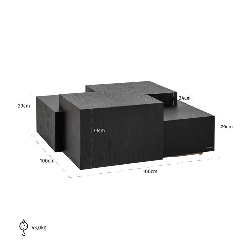 - Salontafel Lennox Dark Coffee (Dark coffee)