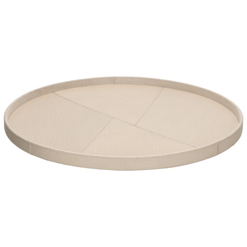 Chamada - Dienblad Leder Merel L Beige