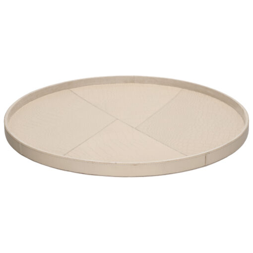 Chamada - Dienblad Leder Merel L Beige - Afbeelding 3