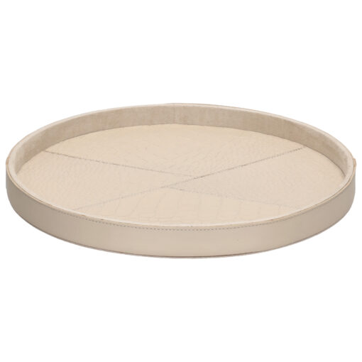 Chamada - Dienblad Leder Merel S Beige