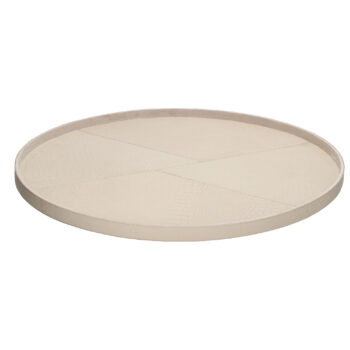 Chamada - Dienblad Leder Merel XL Beige