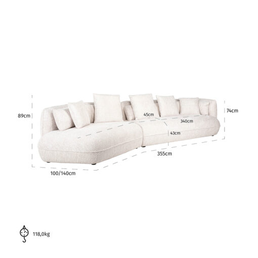 - Sofa Rodina lovely cream (Be Lovely 11 Cream)