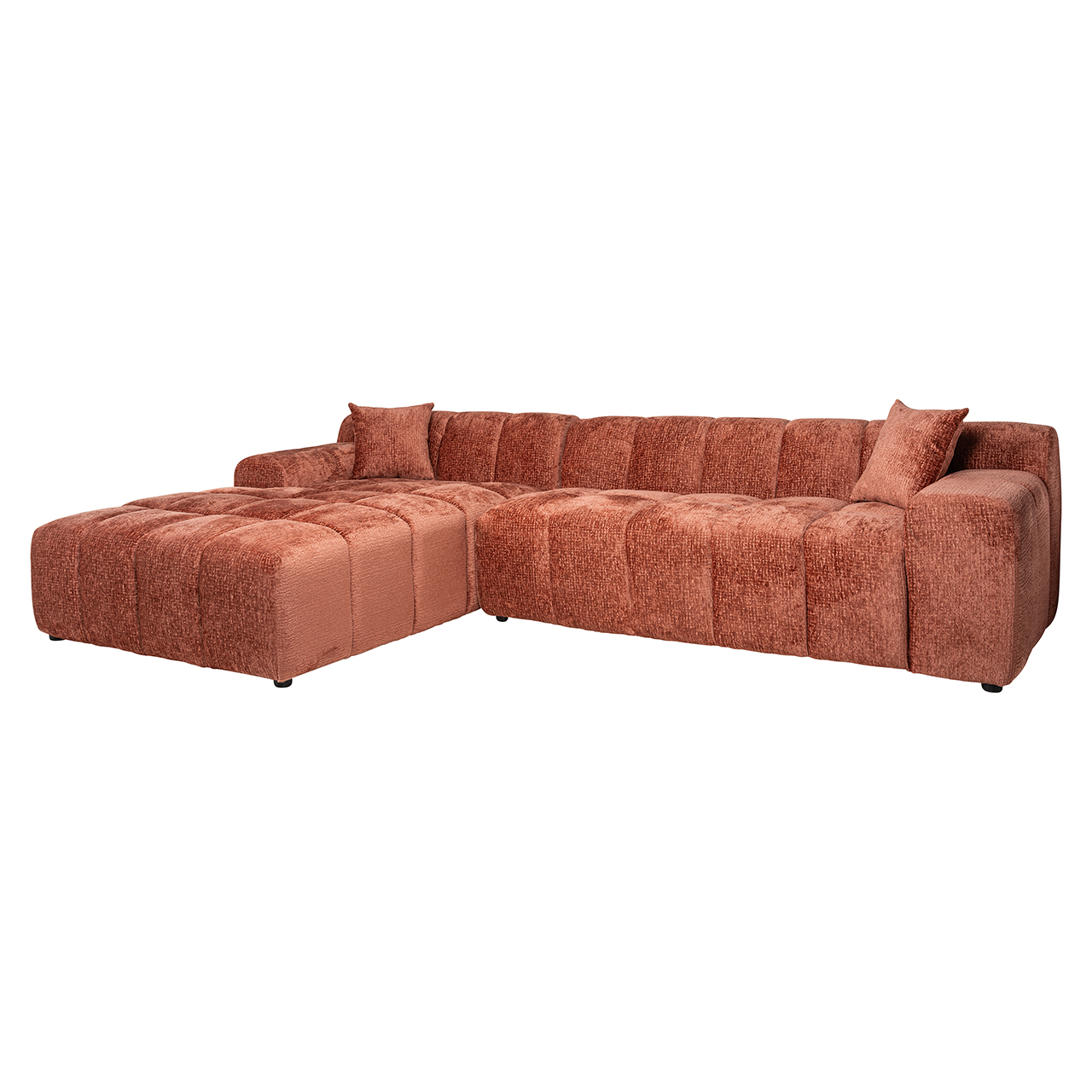 - Bank Cube blush fusion 3-seater + lounge left