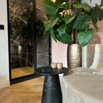 Cartello Home - Bijzettafel Zwart croco