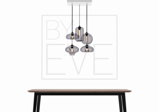 By Eve - Hanglamp 5 bulbs B Grey Square