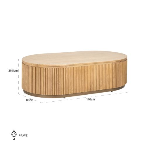 - Salontafel Belfort capsule (Natural oak)