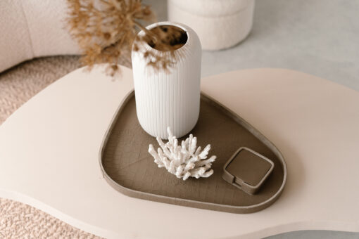 Chamada - Organisch dienblad Sophie XL Taupe 58x42cm - Afbeelding 4