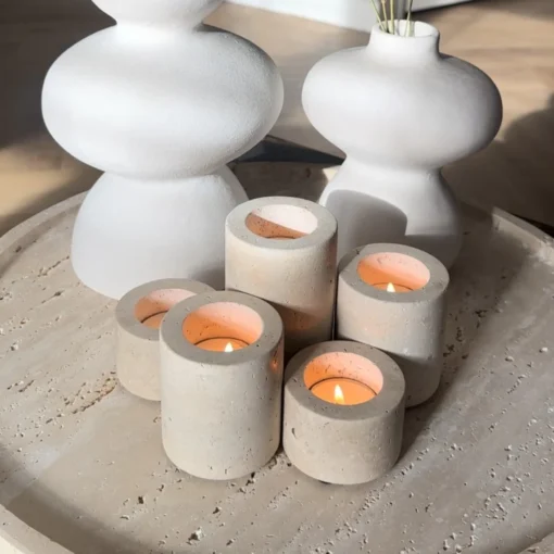 Mooisa - Travertine waxinelichthouder S Ø6x4cm - Afbeelding 3