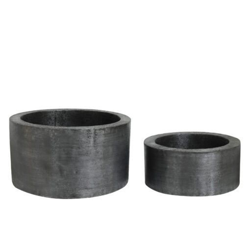 PTMD - Eviee Black brushed alu sheet pot round SV2