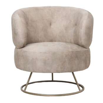 PTMD - Carice Beige fauteuil infinity 2 beige gold base