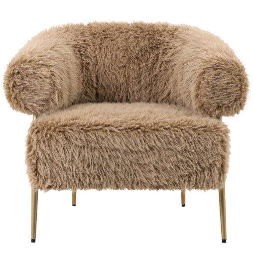 PTMD - Hair brown fauteuil metal base