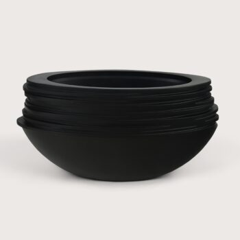 Pot & Vaas - Pot Roza Ovaal Zwart Mat L80 B32 H40