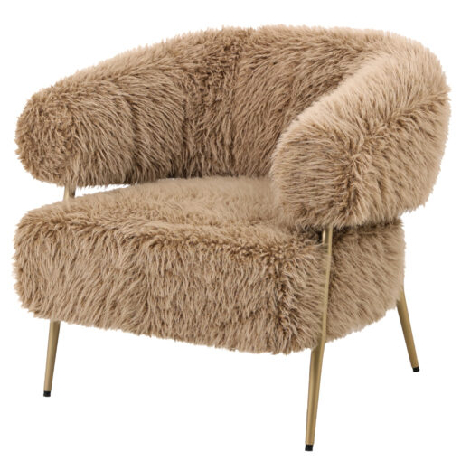PTMD - Hair brown fauteuil metal base - Afbeelding 2