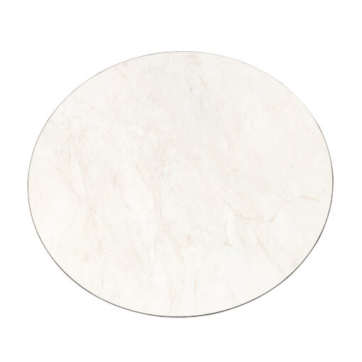 Stalux Ronde eettafel 'Daan' 135cm, kleur zwart / wit marmer - Afbeelding 5