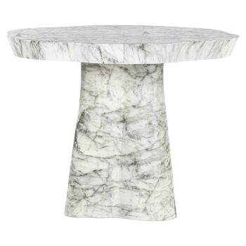 - Outdoor eettafel Rockyard white marble look 100Ø