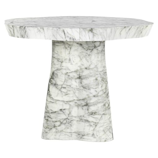 - Outdoor eettafel Rockyard white marble look 100Ø