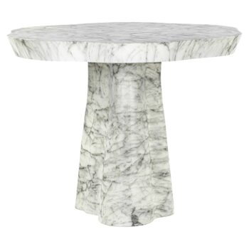 - Outdoor eettafel Rockyard white marble look 100Ø