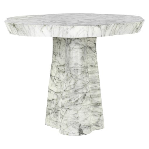 - Outdoor eettafel Rockyard white marble look 100Ø
