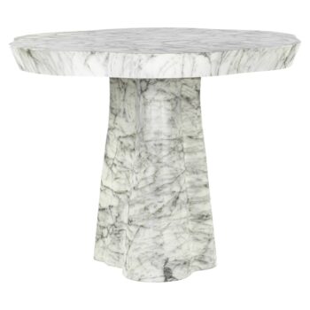 - Outdoor eettafel Rockyard white marble look 140Ø