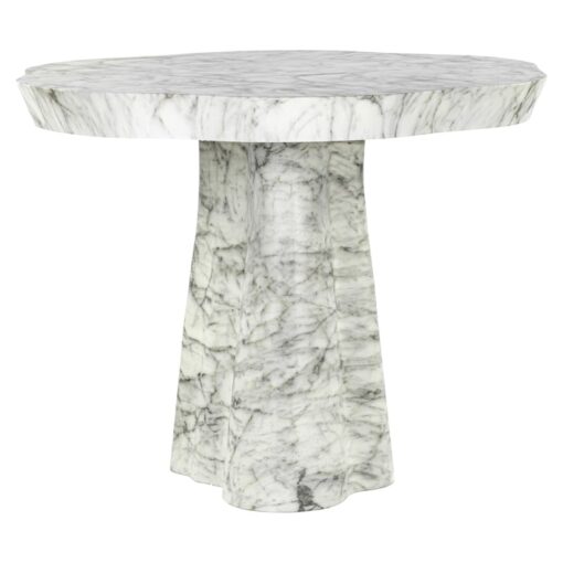 - Outdoor eettafel Rockyard white marble look 140Ø